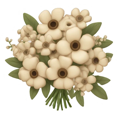 beige floral boquet sticker