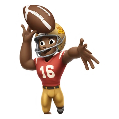 Football player Heisman pose sticker