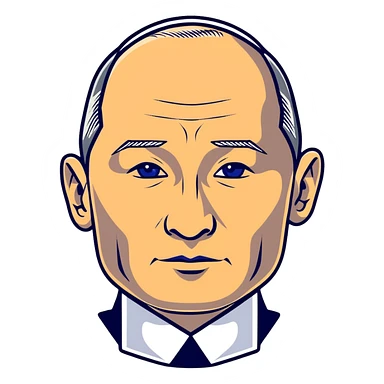 Vladimir Putin portrait sticker