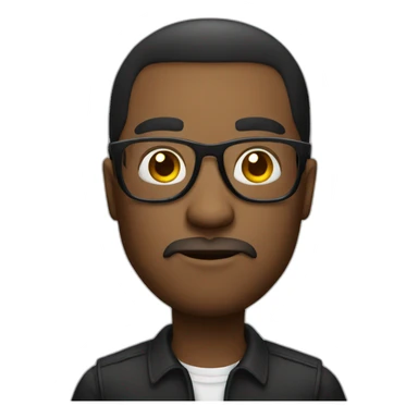 Man with glasses gangster  sticker