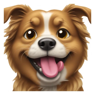 playful dog with tongue out sticker