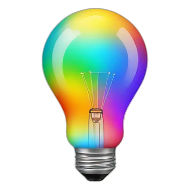 bulb rainbow colors sticker