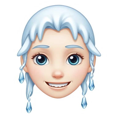 Frozen smile with icicles sticker