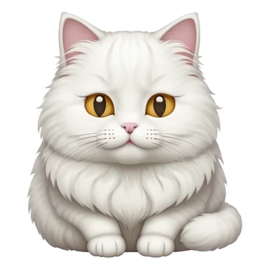 A white cat sitting with eyes closed sticker