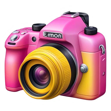 yellow/pink gradient professional camera sticker