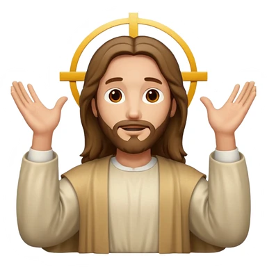 jesus open arms sticker