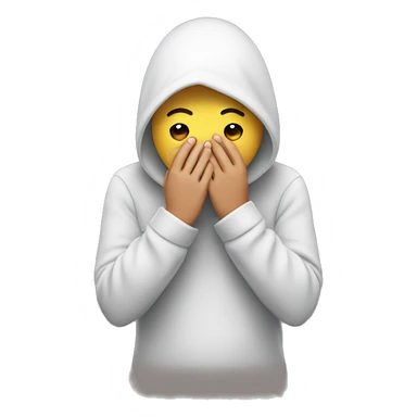 Shy person covering their face sticker