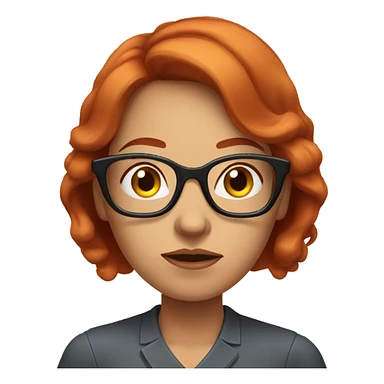 red hair woman nutritionist with glasses sad with no money sticker