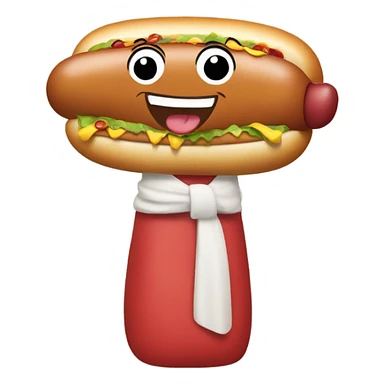 Hot dog man sticker