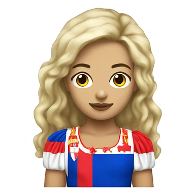 coquette serbian flag sticker