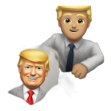 donald trump fait un doit d'honneur sticker