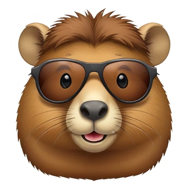cool capybara wearing sunglasses sticker