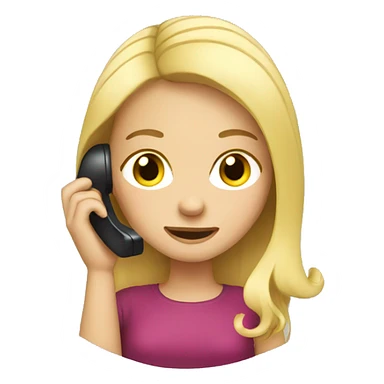 blonde girl talking on the phone sticker