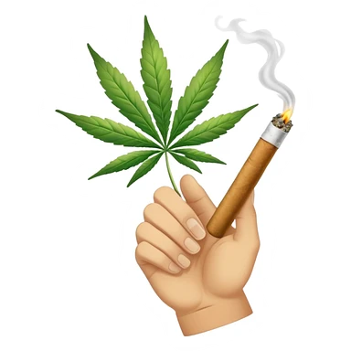 Smoking weed joint sticker