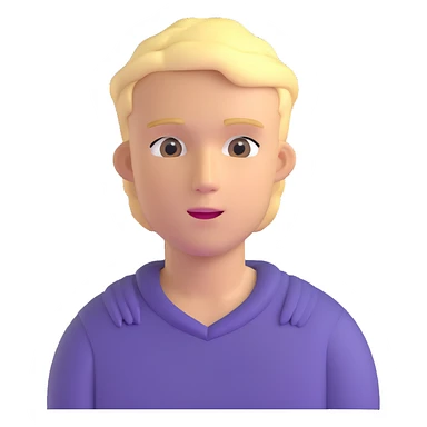 blonde young man sticker