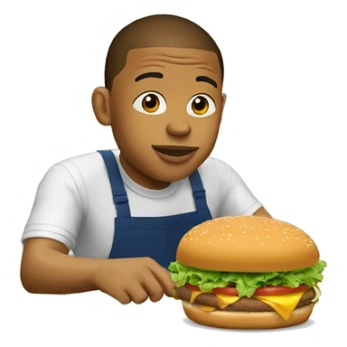 Mbappe qui mange un burger sticker