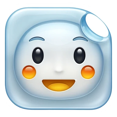 a piece of plastic material. no face sticker