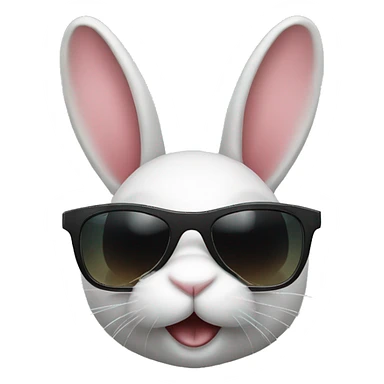 Bunny wearing sunglasses  sticker