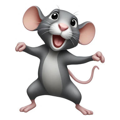 Dancing rat sticker