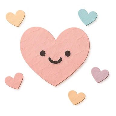 soft pastel kawaii mini heart scatter icon sticker