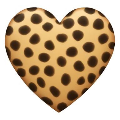 cheetah print heart sticker