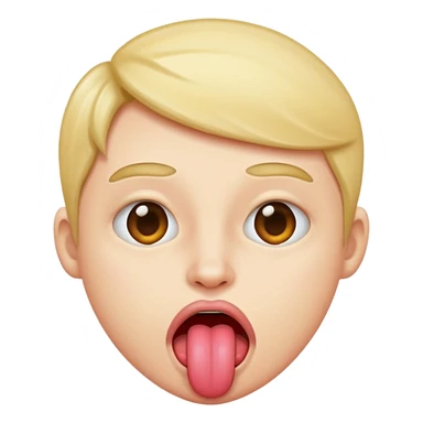 meh face with tongue sticking out sticker