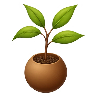 ein kleiner samenkorn, aus dem ein grüner zweig wächst sticker