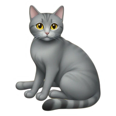 Grey cat on the yellow blanket sticker