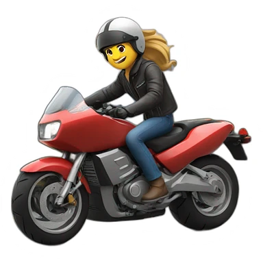 Weeling en moto sticker