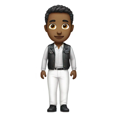 man wearing a white skirt sticker