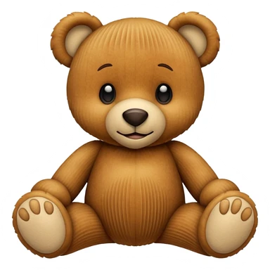 Corduroy texture teddy bear with ridges  sticker