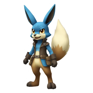 Lucario-Eevee full body sticker