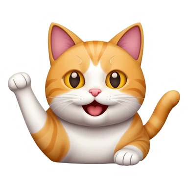 Excited cat sticker