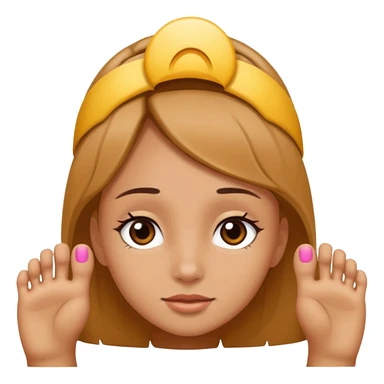 a foot placed on a girl's head sticker