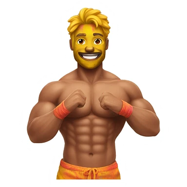 Happy holi muscles  sticker