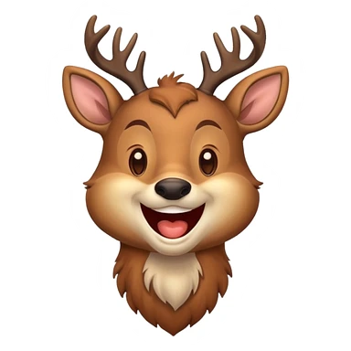 Laughing deer sticker