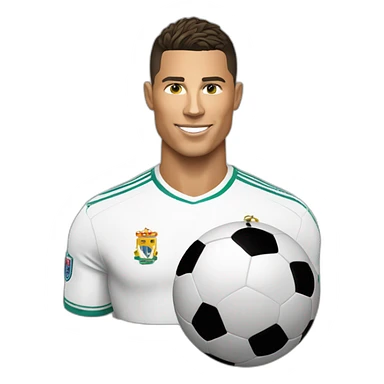 Ronaldo avec un ballon de foot sticker