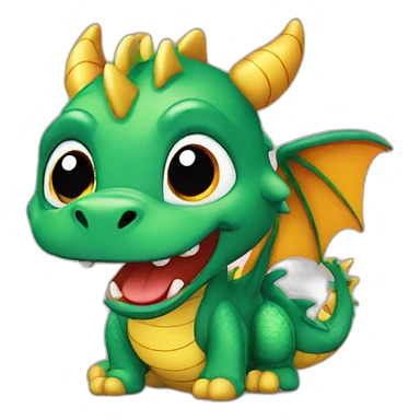 dragon cute pop art sticker