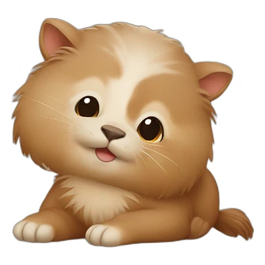 Cat with capybara sticker