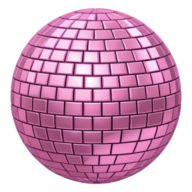 light pink disco ball sticker