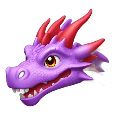 light purple dragon with red ey sticker