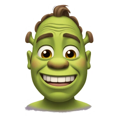 Shrek blushing sticker