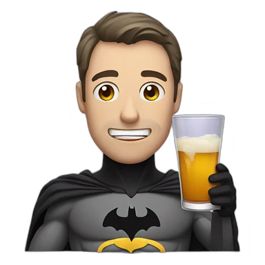 Batman drinking alcohol  sticker