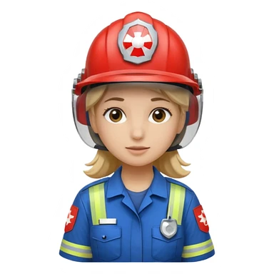 girl emergency worker sticker