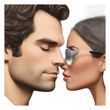 Henry cavill kissing victoria beckham sticker