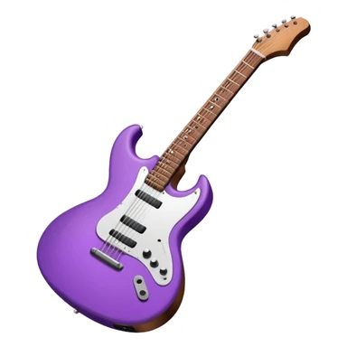 purple tilted guitar sticker