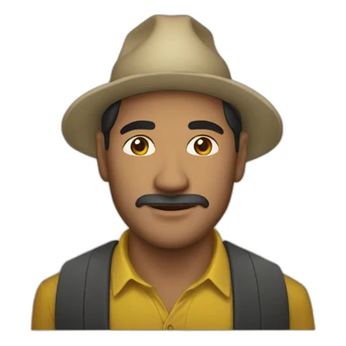 Colombian man with Vueltiao sticker