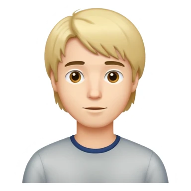 Guy with bob hair sticker