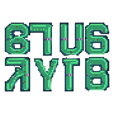 S.R CRYPTO text in arcade-style pixel lettering sticker