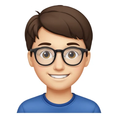 Glasses Wearing Teen sticker